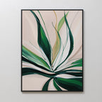 Verdant Whisper – green botanical canvas wall art print by Aspire Prints