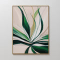 Verdant Whisper – green botanical canvas wall art print by Aspire Prints