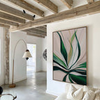 Verdant Whisper – green botanical canvas wall art print by Aspire Prints