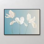 Whispers of Bloom in Twilight – blue botanical canvas wall art print by Aspire Prints