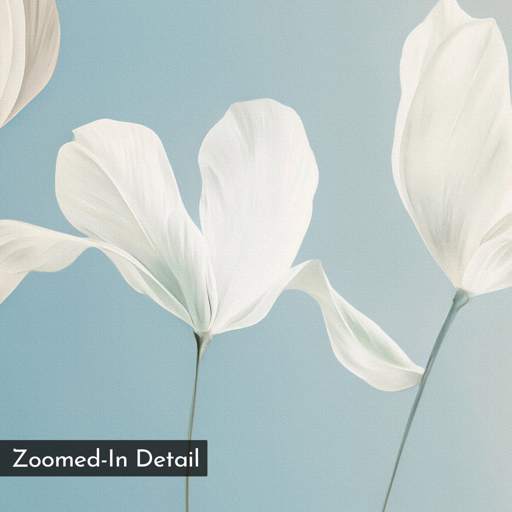 Whispers of Bloom in Twilight – blue botanical canvas wall art print by Aspire Prints