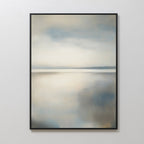 Whispering Tide at Dawn – neutral-toned coastal canvas wall art print by Aspire Prints