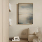 Whispering Tide at Dawn – neutral-toned coastal canvas wall art print by Aspire Prints