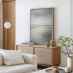 Whispering Tide at Dawn – neutral-toned coastal canvas wall art print by Aspire Prints