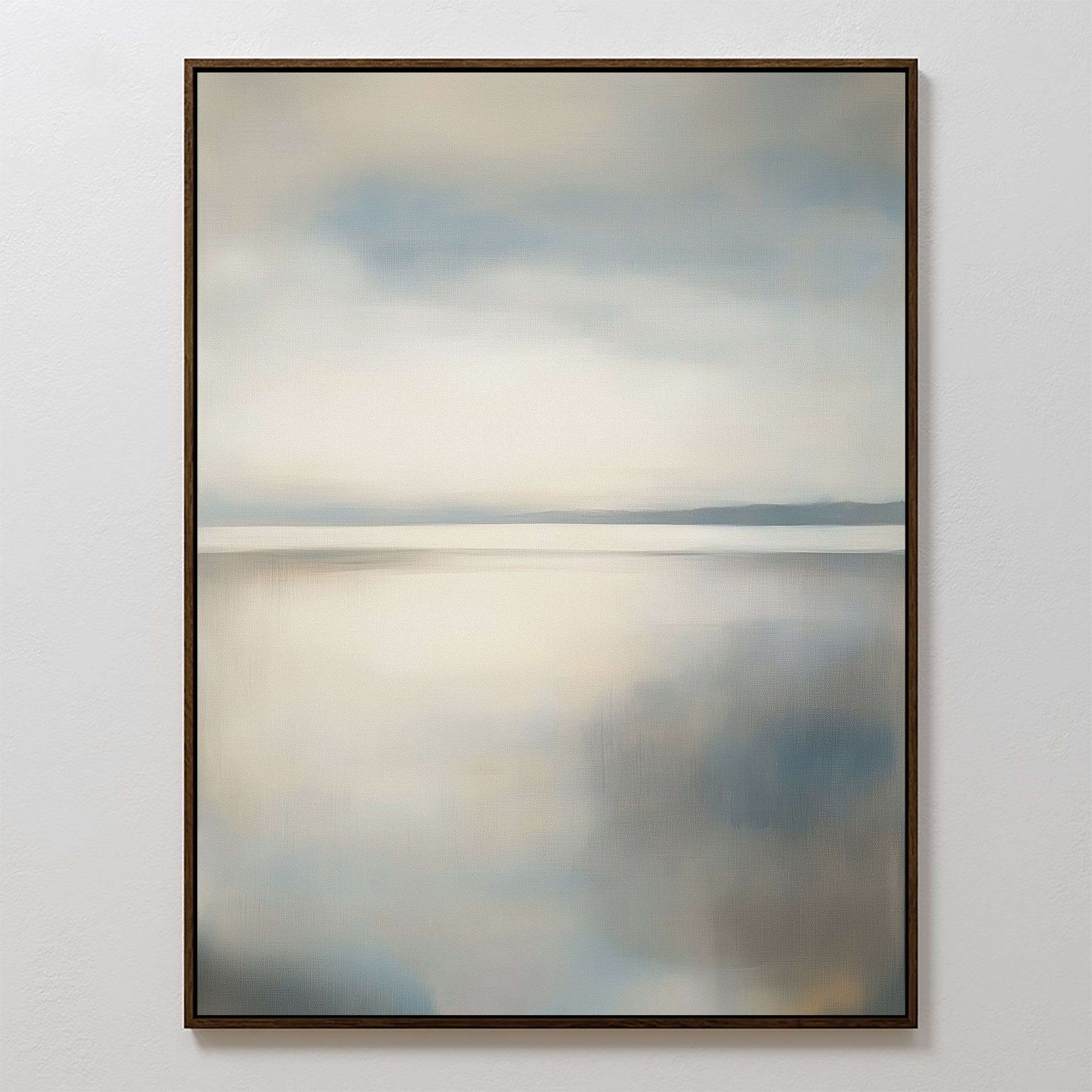 Whispering Tide at Dawn – neutral-toned coastal canvas wall art print by Aspire Prints