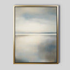 Whispering Tide at Dawn – neutral-toned coastal canvas wall art print by Aspire Prints