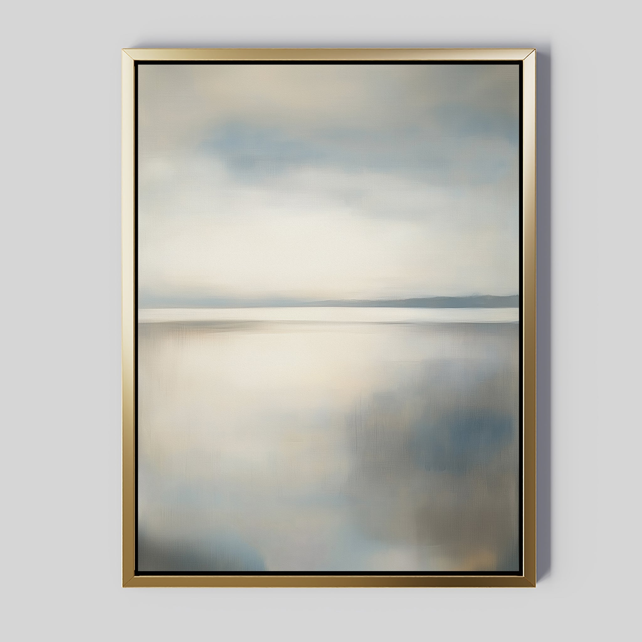 Whispering Tide at Dawn – neutral-toned coastal canvas wall art print by Aspire Prints