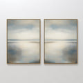 Whispering Tides Diptych – Set of 2 Canvas Prints set of 2 – neutral-toned coastal canvas wall art by Aspire Prints