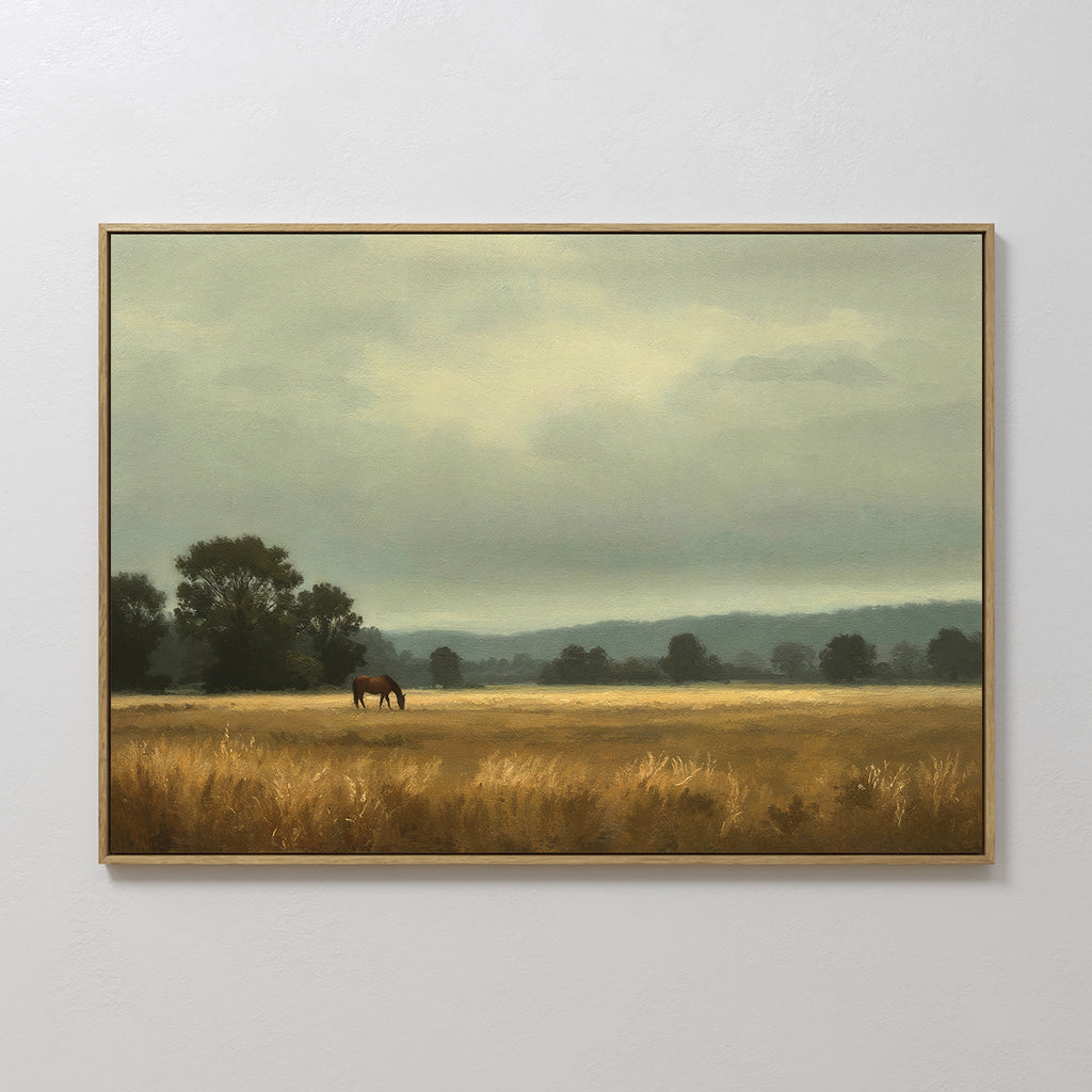 Whisper of the Pasture – neutral-toned vintage canvas wall art print by Aspire Prints