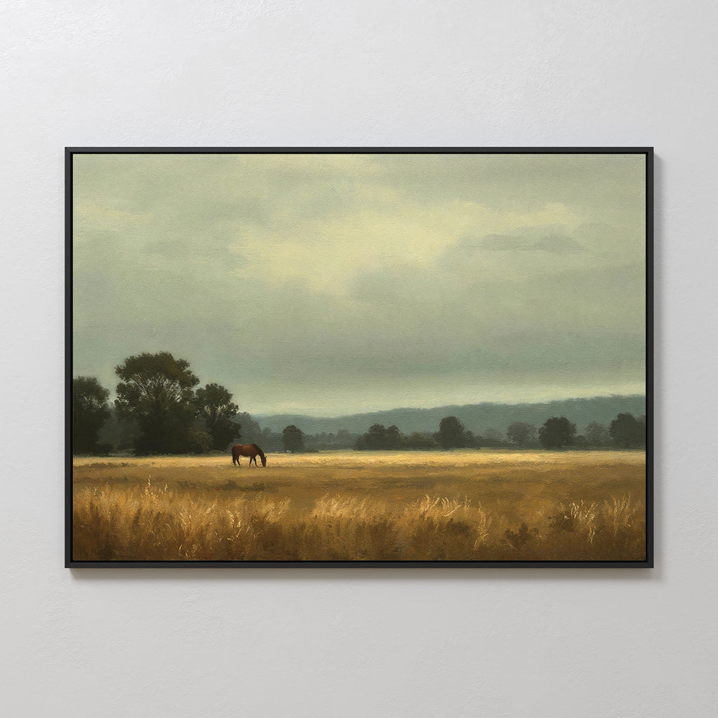 Whisper of the Pasture – neutral-toned vintage canvas wall art print by Aspire Prints