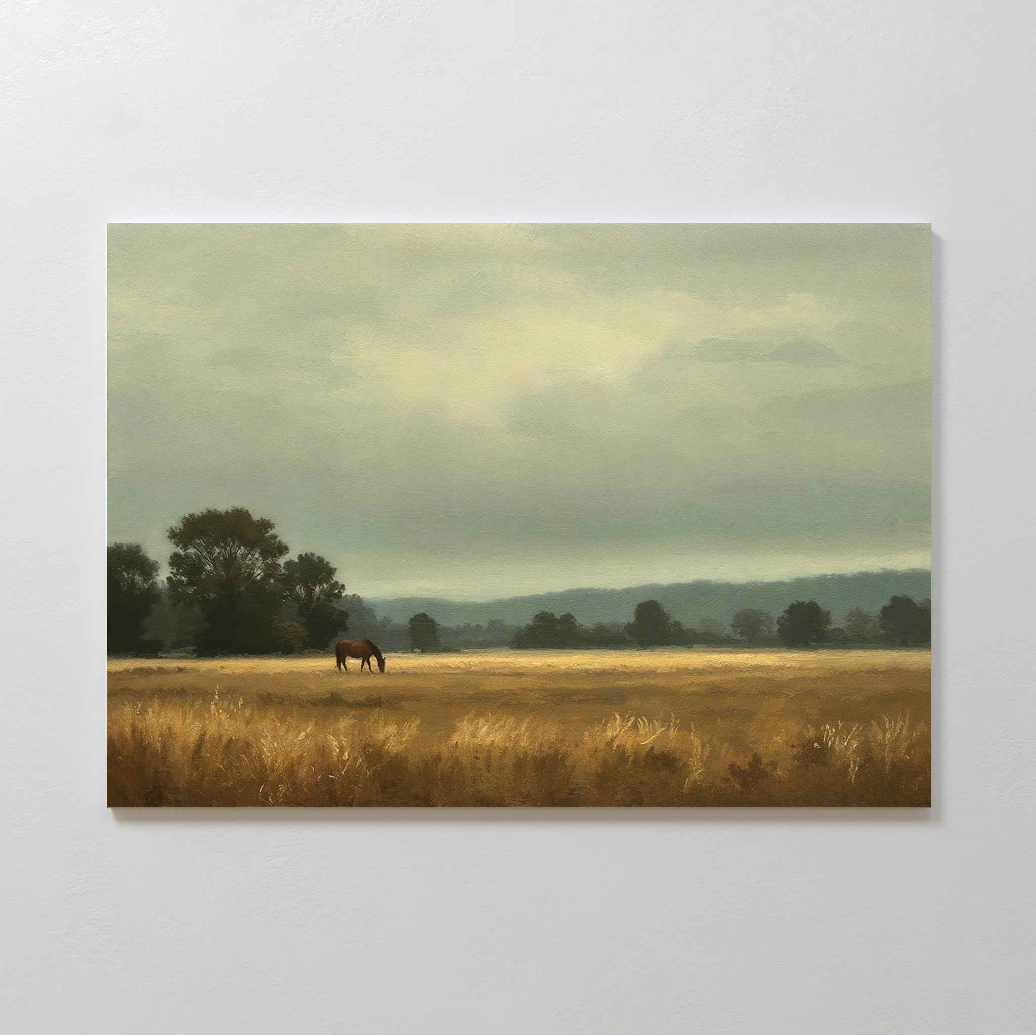 Whisper of the Pasture – neutral-toned vintage canvas wall art print by Aspire Prints