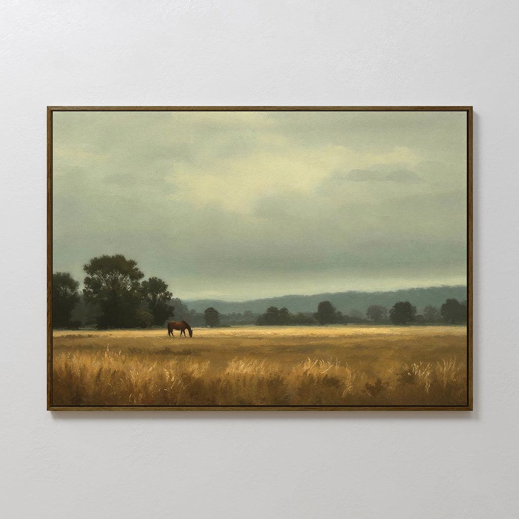 Whisper of the Pasture – neutral-toned vintage canvas wall art print by Aspire Prints