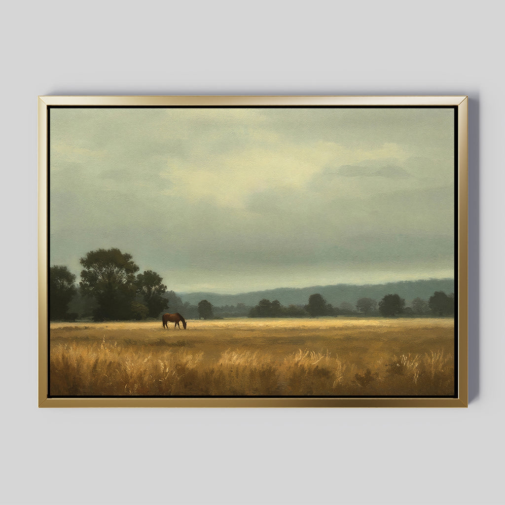 Whisper of the Pasture – neutral-toned vintage canvas wall art print by Aspire Prints