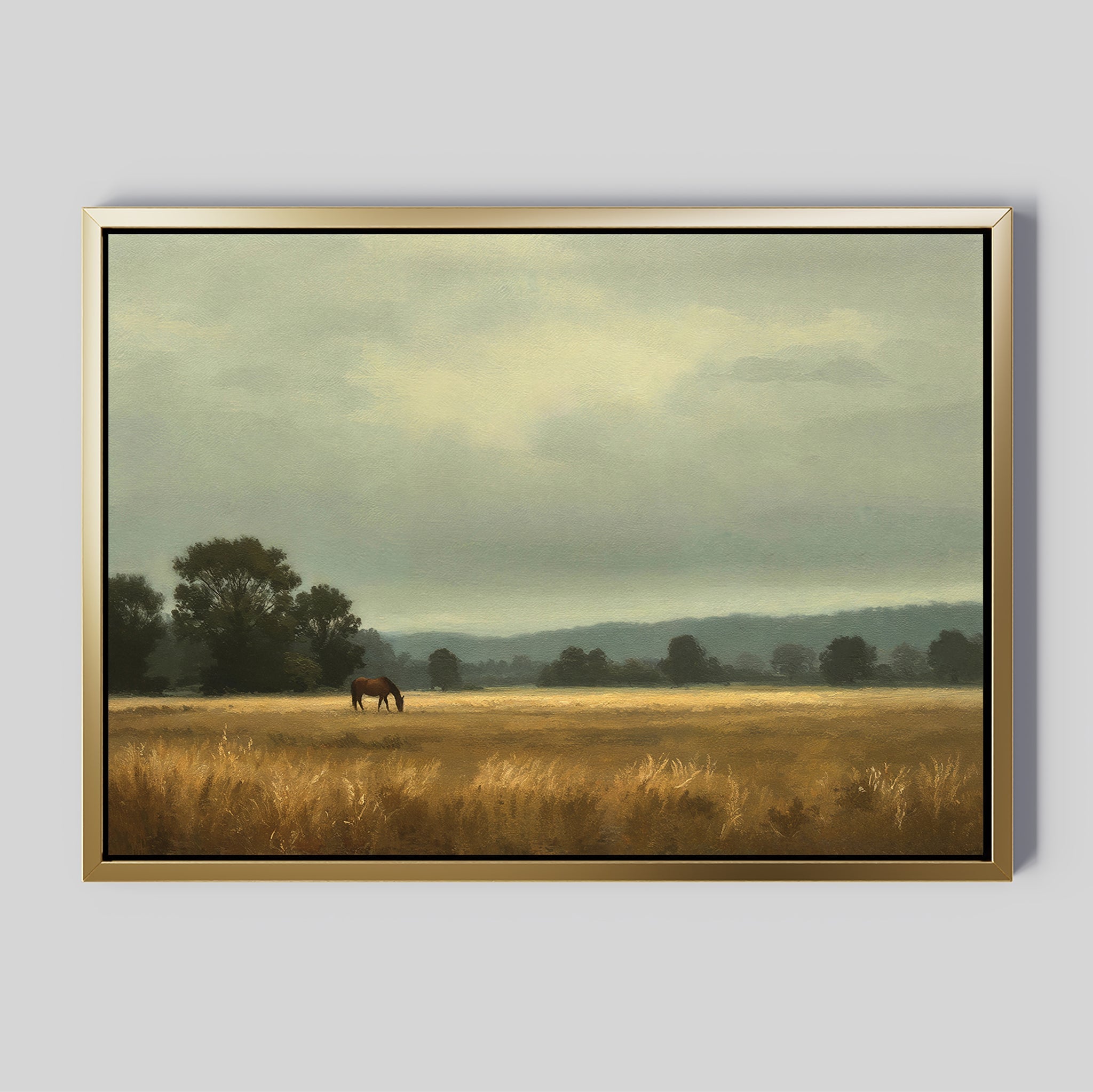 Whisper of the Pasture – neutral-toned vintage canvas wall art print by Aspire Prints