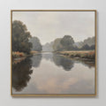 Whispers of the Quiet River – neutral-toned vintage canvas wall art print by Aspire Prints