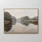 Whispers of the Quiet Bend – neutral-toned vintage canvas wall art print by Aspire Prints