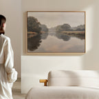 Whispers of the Quiet Bend – neutral-toned vintage canvas wall art print by Aspire Prints