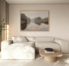 Whispers of the Quiet Bend – neutral-toned vintage canvas wall art print by Aspire Prints