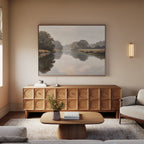 Whispers of the Quiet Bend – neutral-toned vintage canvas wall art print by Aspire Prints