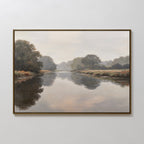 Whispers of the Quiet Bend – neutral-toned vintage canvas wall art print by Aspire Prints