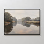 Whispers of the Quiet Bend – neutral-toned vintage canvas wall art print by Aspire Prints