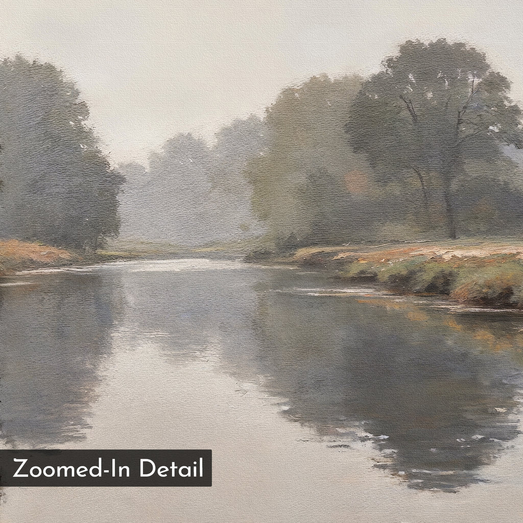 Whispers of the Quiet Bend – neutral-toned vintage canvas wall art print by Aspire Prints