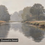 Whispers of the Quiet River – neutral-toned vintage canvas wall art print by Aspire Prints