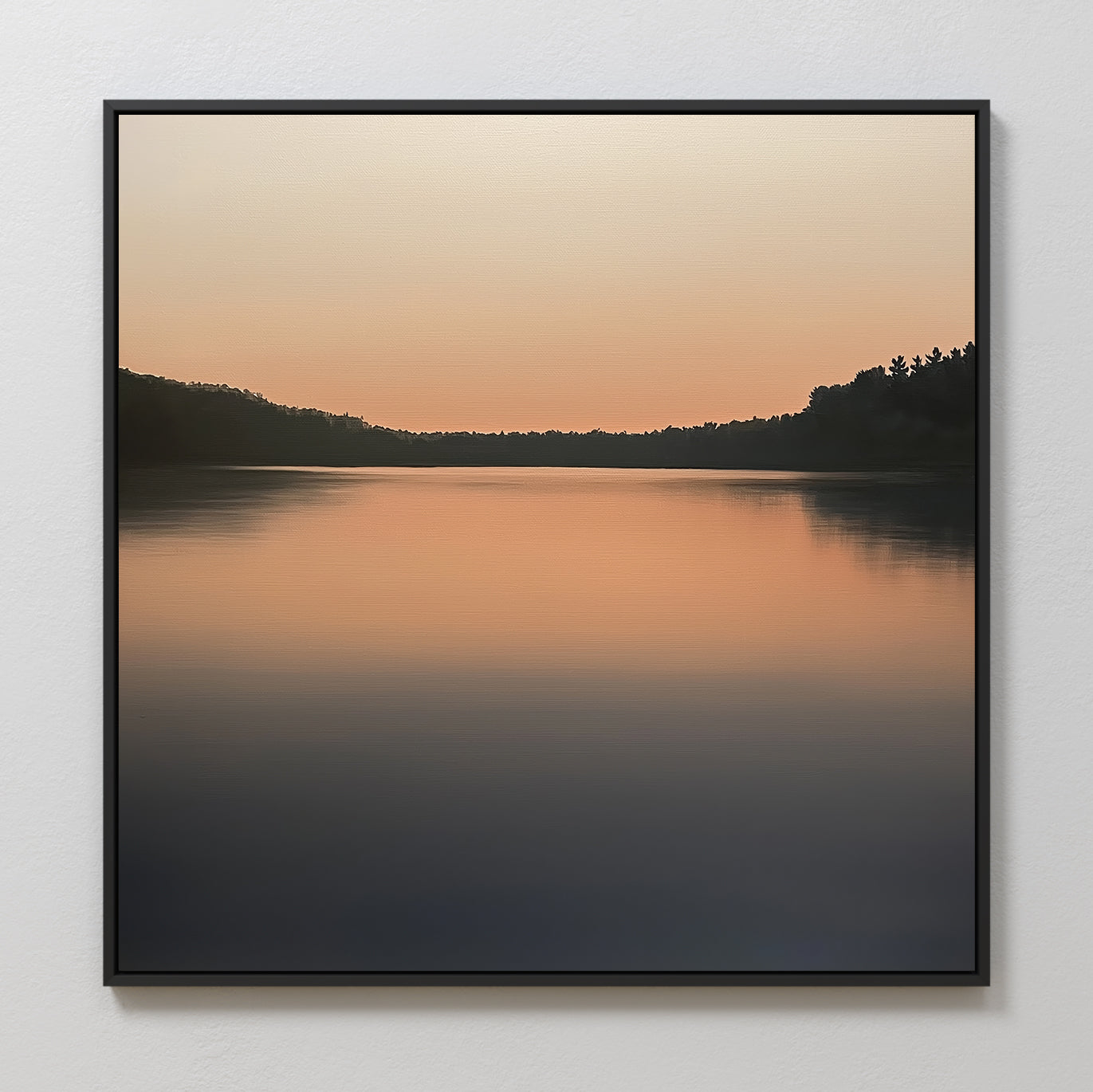 Whispers at Dusk – black coastal canvas wall art print by Aspire Prints