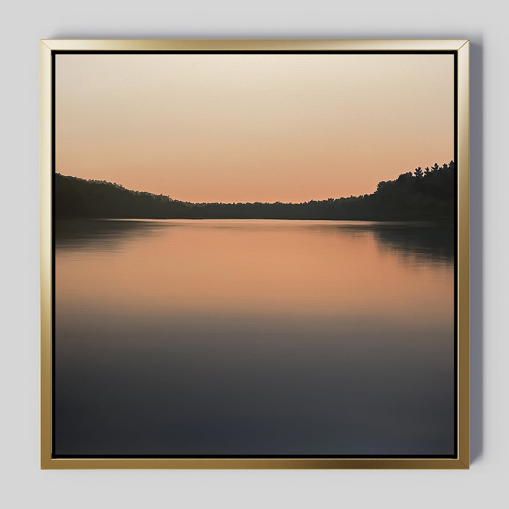 Whispers at Dusk – black coastal canvas wall art print by Aspire Prints