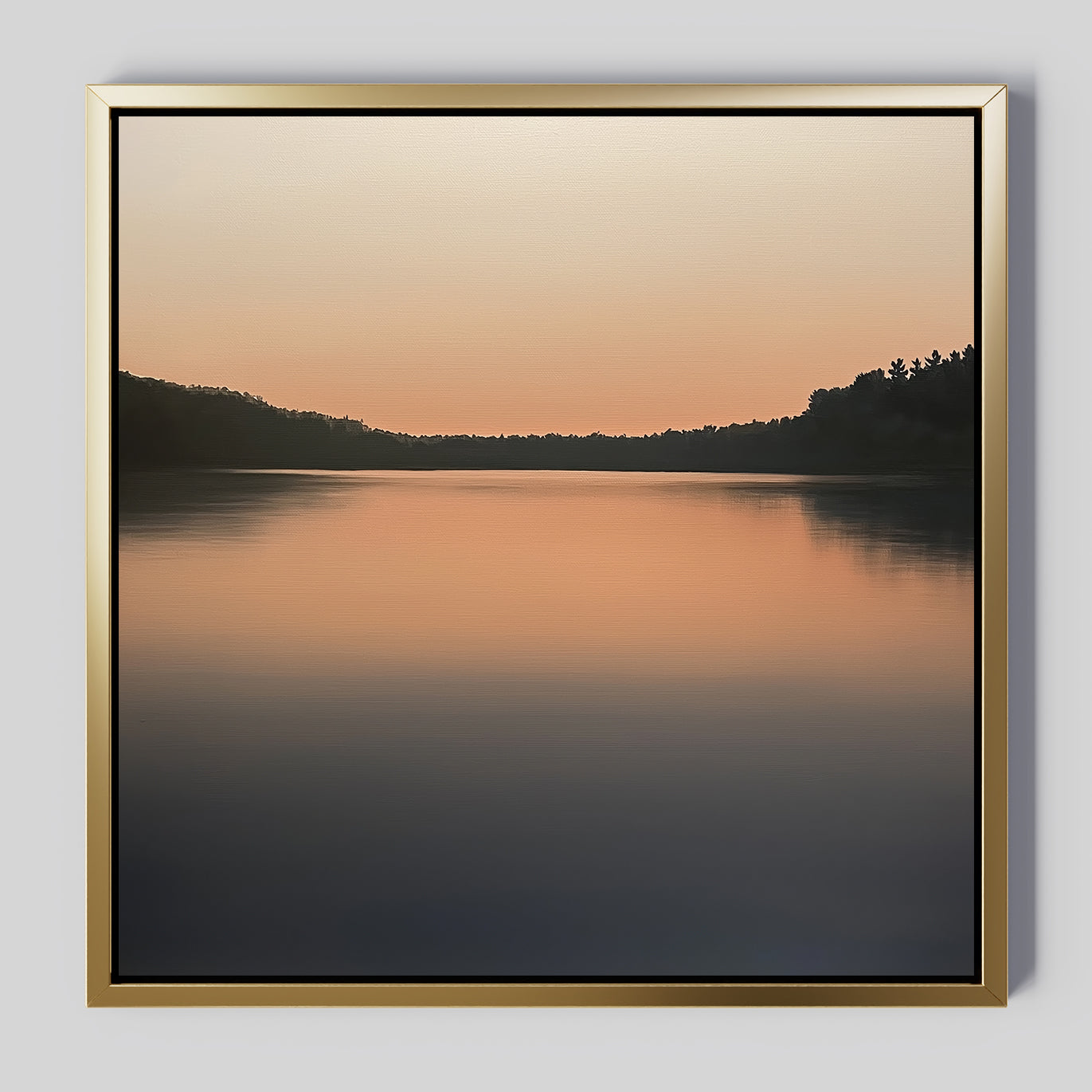 Whispers at Dusk – black coastal canvas wall art print by Aspire Prints