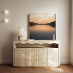 Whispers at Dusk – black coastal canvas wall art print by Aspire Prints