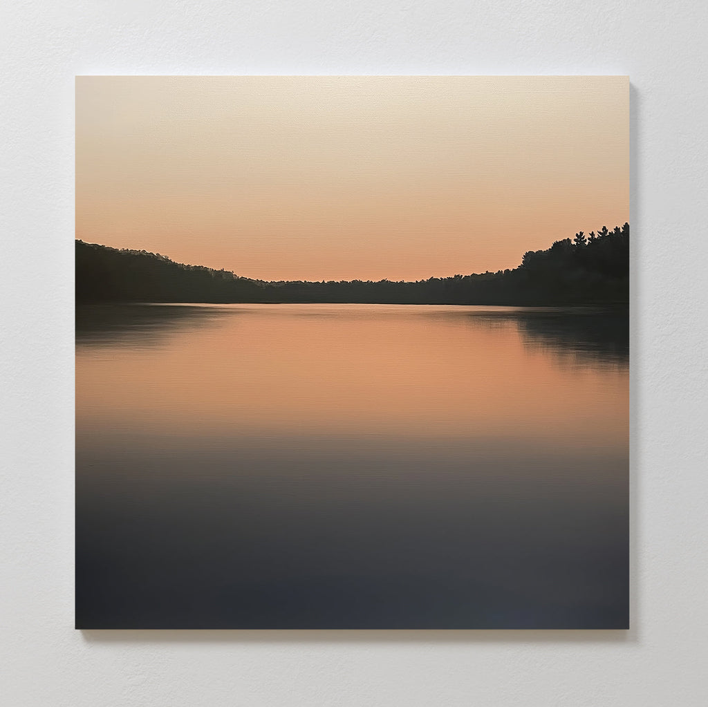 Whispers at Dusk – black coastal canvas wall art print by Aspire Prints