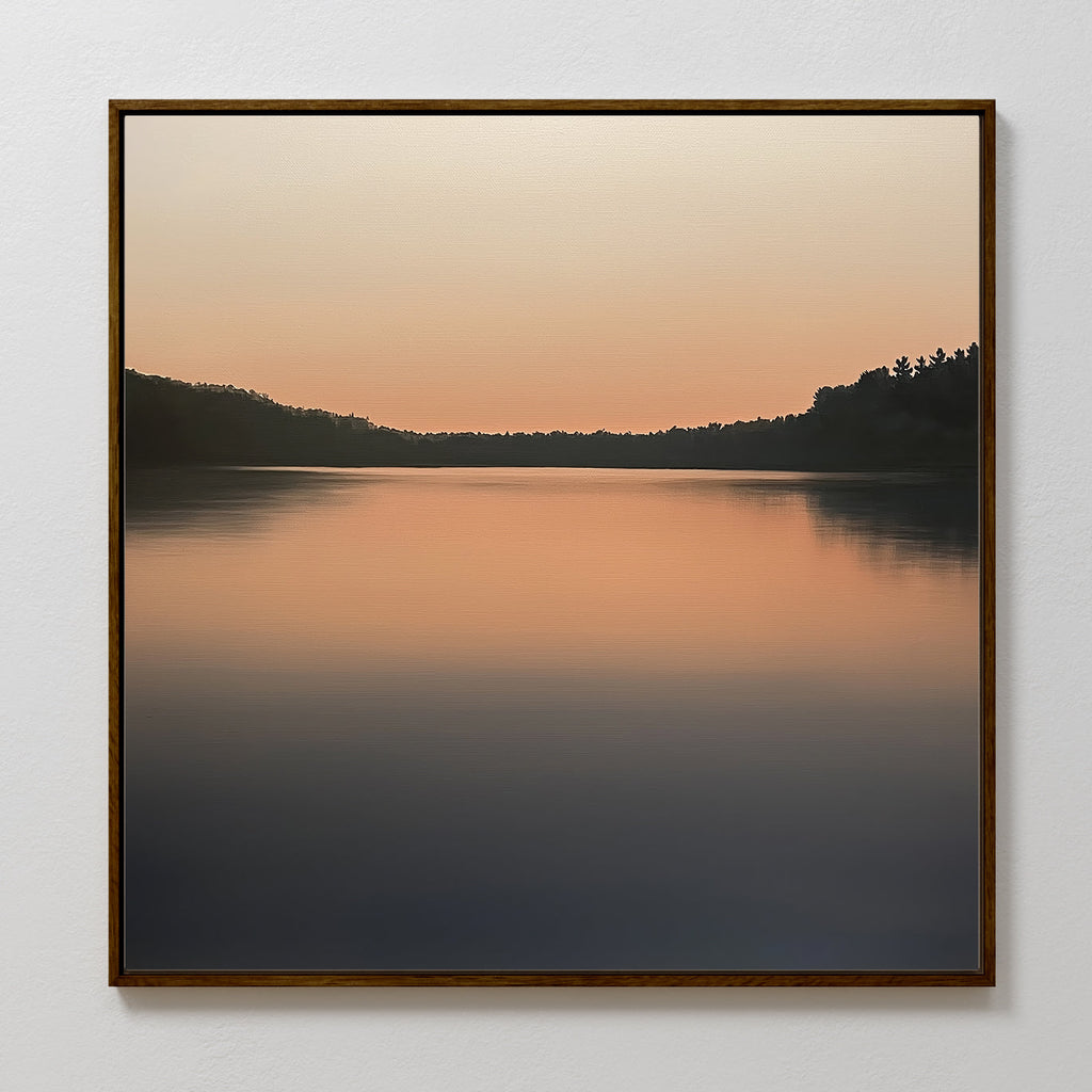Whispers at Dusk – black coastal canvas wall art print by Aspire Prints