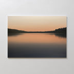 Whispers of the Glass Lake – black coastal canvas wall art print by Aspire Prints