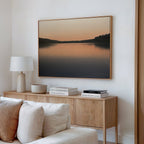 Whispers of the Glass Lake – black coastal canvas wall art print by Aspire Prints