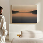 Whispers of the Glass Lake – black coastal canvas wall art print by Aspire Prints