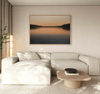 Whispers of the Glass Lake – black coastal canvas wall art print by Aspire Prints