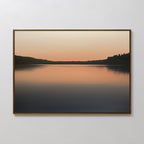 Whispers of the Glass Lake – black coastal canvas wall art print by Aspire Prints