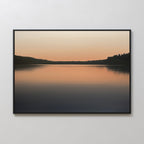 Whispers of the Glass Lake – black coastal canvas wall art print by Aspire Prints
