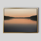 Whispers of the Glass Lake – black coastal canvas wall art print by Aspire Prints