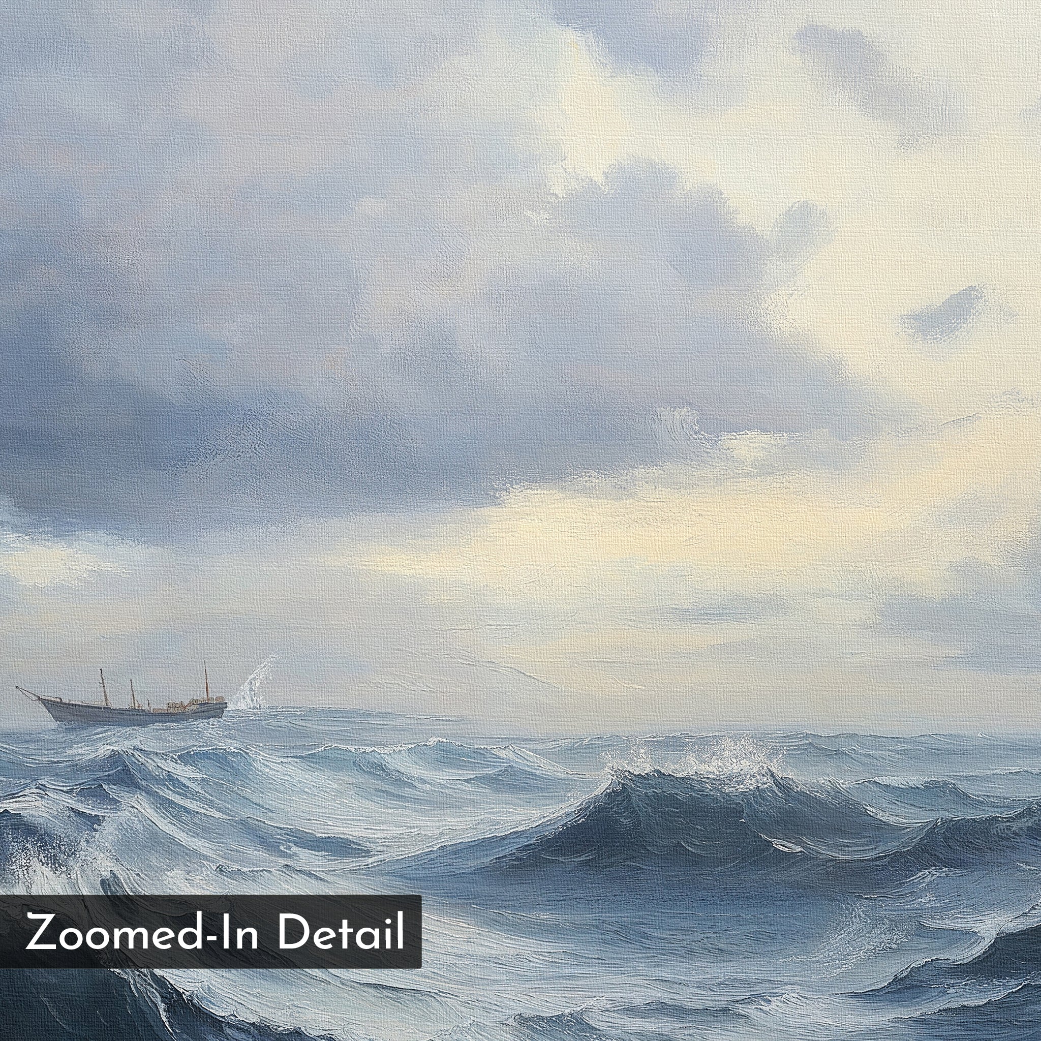 Tempest's Embrace – blue vintage canvas wall art print by Aspire Prints