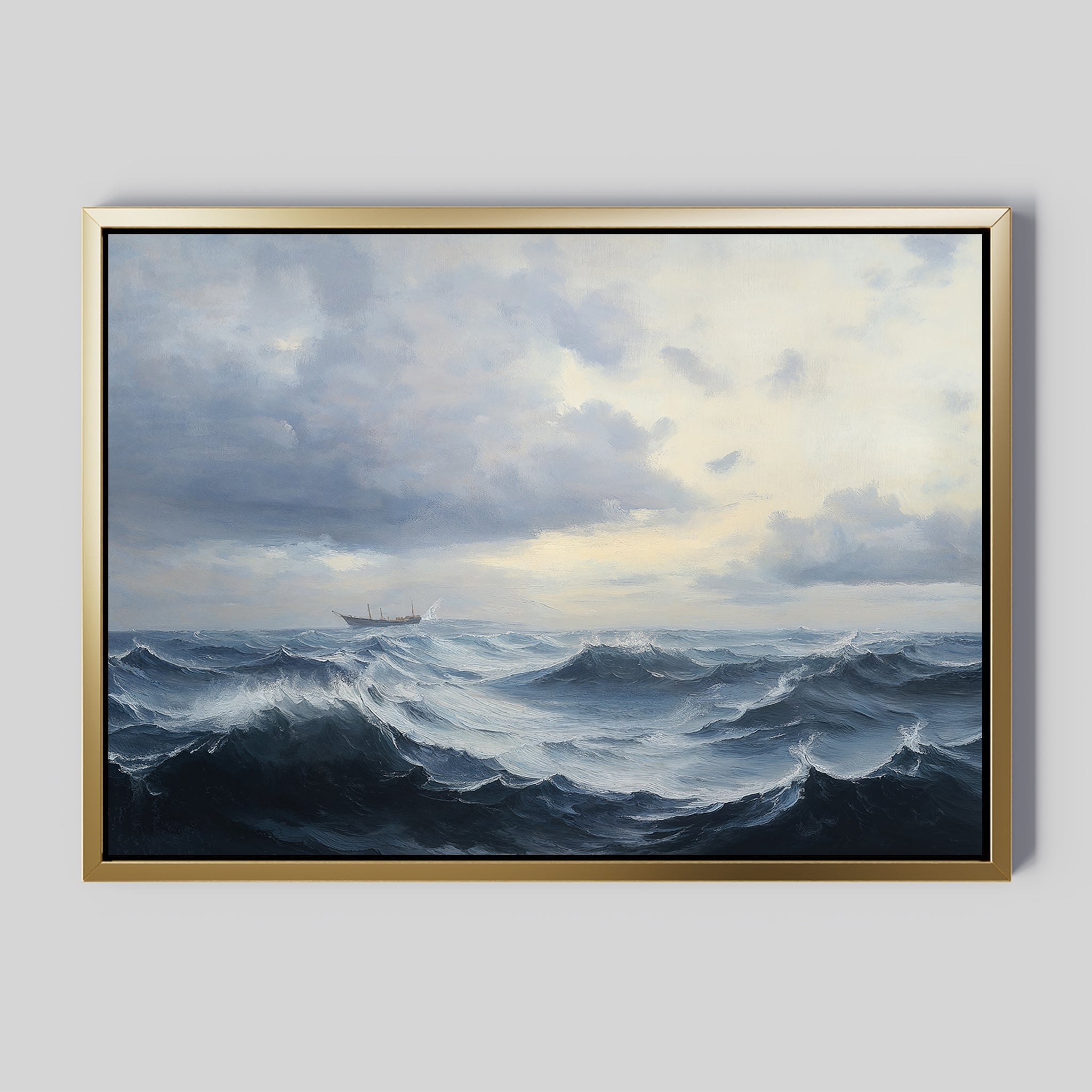 Tempest's Embrace – blue vintage canvas wall art print by Aspire Prints