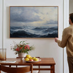 Tempest's Embrace – blue vintage canvas wall art print by Aspire Prints
