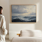 Tempest's Embrace – blue vintage canvas wall art print by Aspire Prints