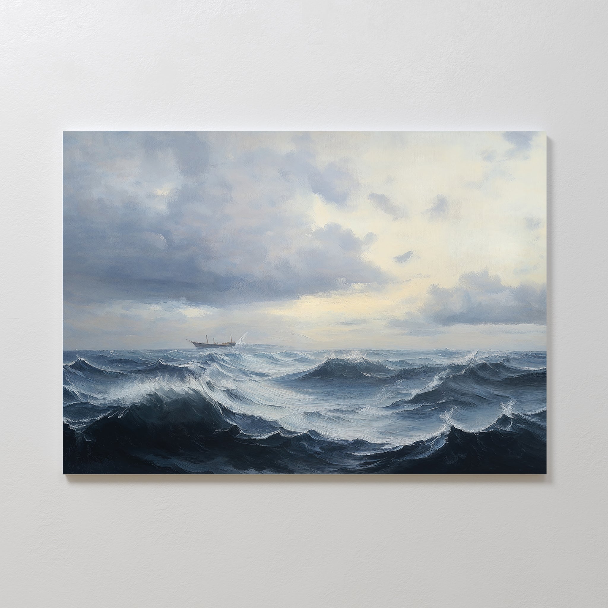 Tempest's Embrace – blue vintage canvas wall art print by Aspire Prints