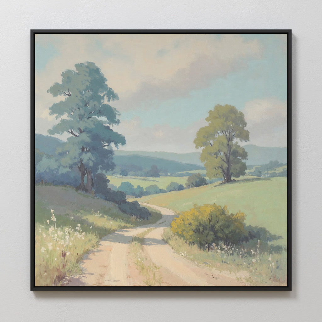 Whispers of the Green Hollow Canvas Print – green vintage canvas wall art print by Aspire Prints