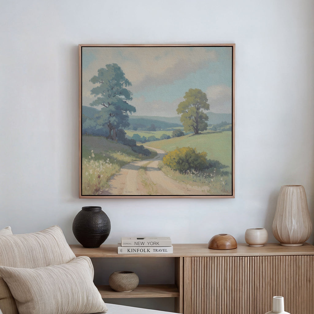 Whispers of the Green Hollow Canvas Print – green vintage canvas wall art print by Aspire Prints