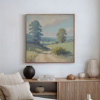 Whispers of the Green Hollow Canvas Print – green vintage canvas wall art print by Aspire Prints