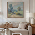 Whispers of the Green Hollow Canvas Print – green vintage canvas wall art print by Aspire Prints