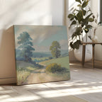 Whispers of the Green Hollow Canvas Print – green vintage canvas wall art print by Aspire Prints